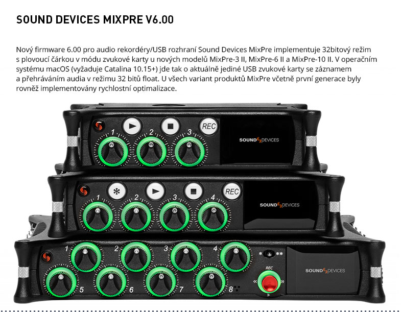 SOUND DEVICES MIXPRE V6.00