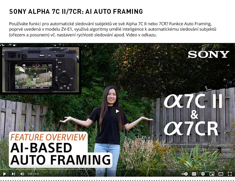 SONY ALPHA 7C II 7CR AI AUTO FRAMING