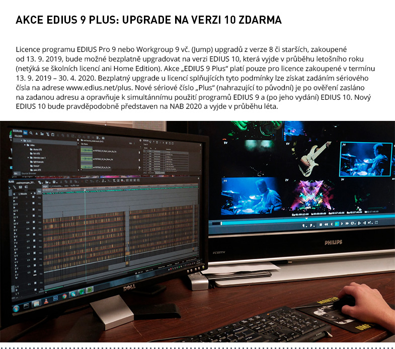 UPGRADE NA EDIUS 10 ZDARMA