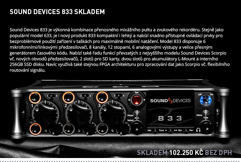 SOUND DEVICES 833 SKLADEM