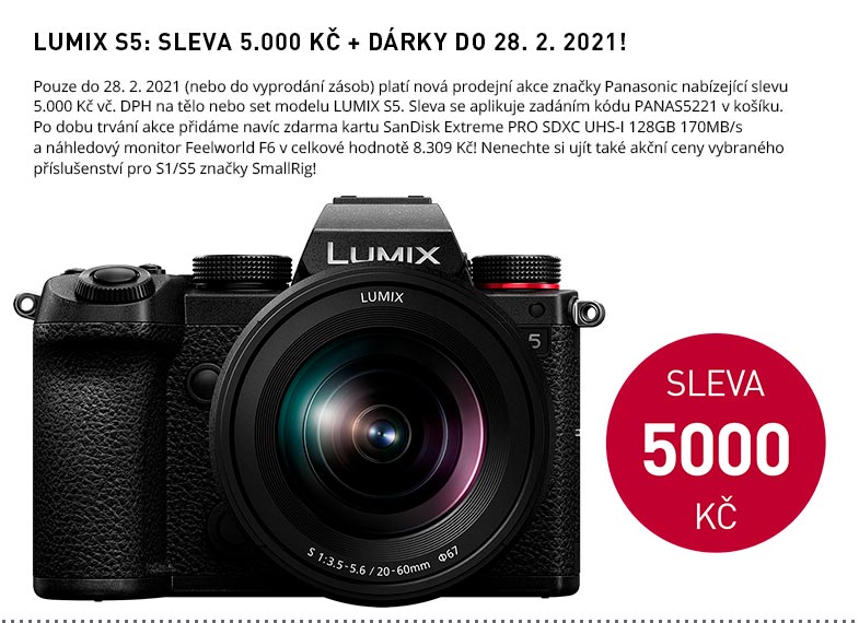 LUMIX S5 SLEVA 5000 VC DPH