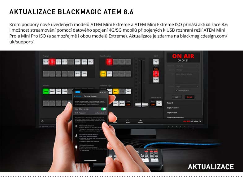 AKTUALIZACE BLACKMAGIC ATEM 8.6