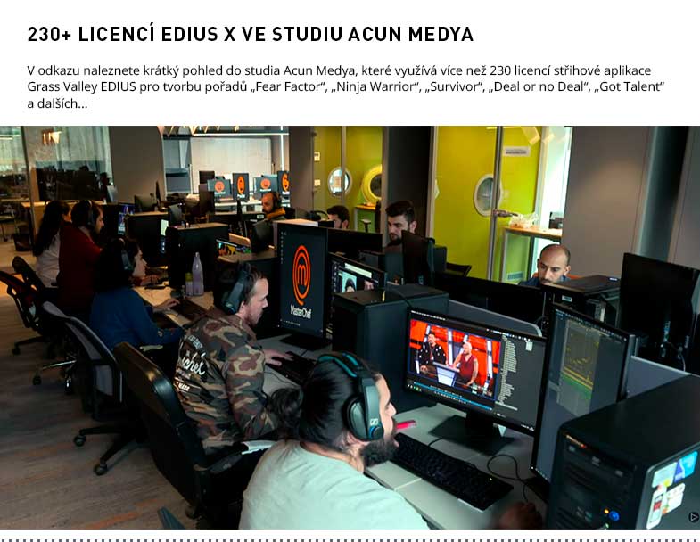 EDIUS X VE STUDIU ACUN MEDYA