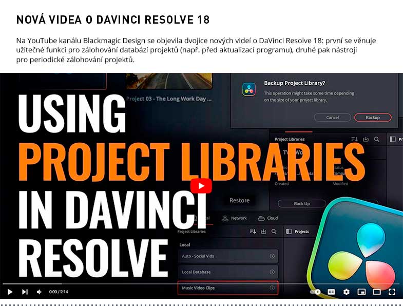 DAVINCI RESOLVE 18 VIDEA