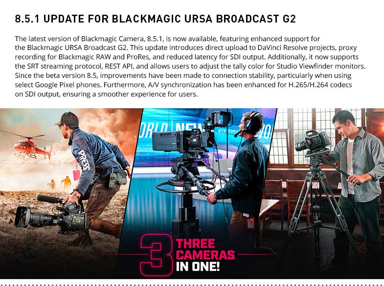 BLACKMAGIC URSA BROADCAST G2 FW