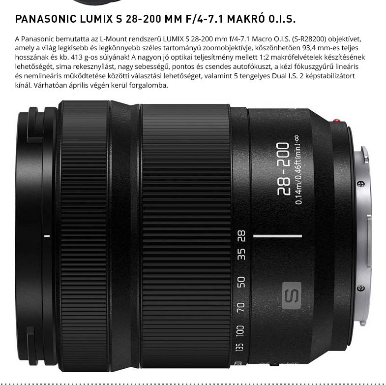 PANASONIC LUMIX S 28-200 MM