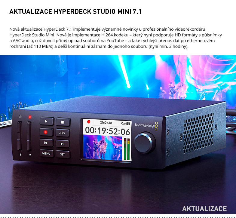 AKTUALIZACE HYPERDECK STUDIO MINI 7.1