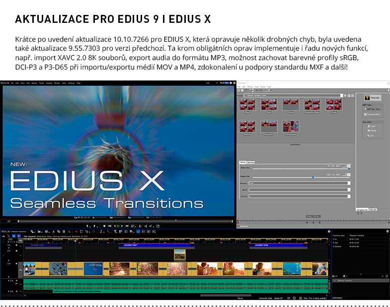 AKTUALIZACE PRO EDIUS 9 A X