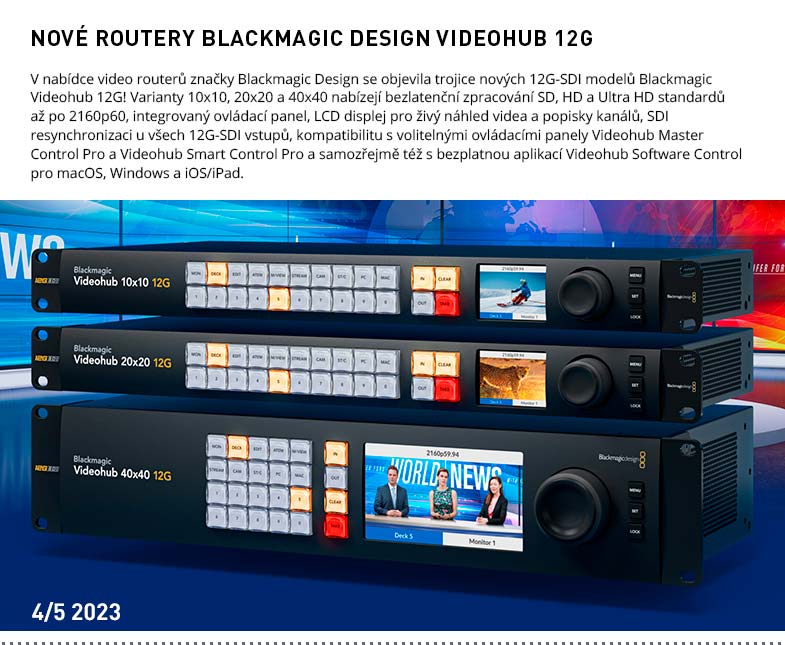 BLACKMAGIC DESIGN VIDEOHUB 12G