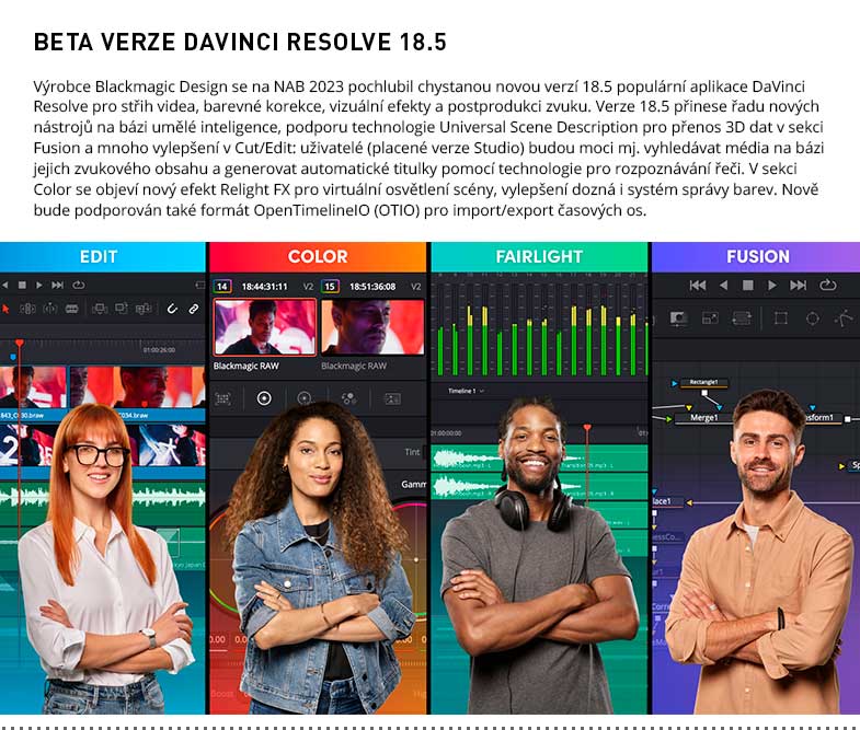 BETA VERZE DAVINCI RESOLVE 18P5