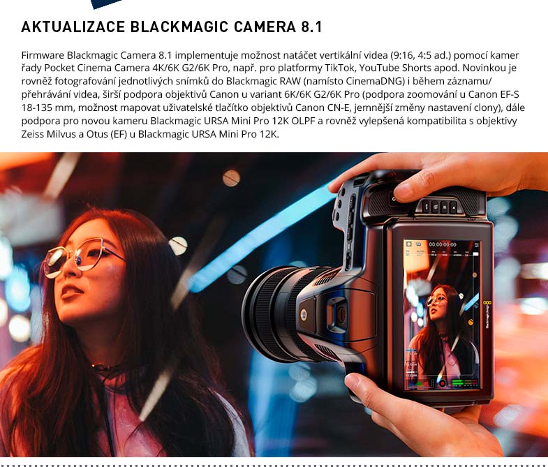 BLACKMAGIC CAMERA 8.1