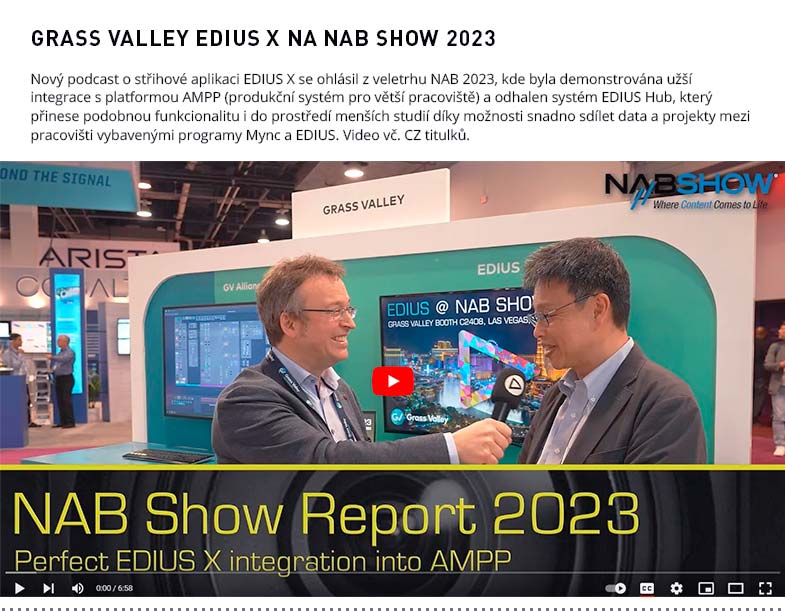 GRASS VALLEY EDIUS X NA NAB 2023