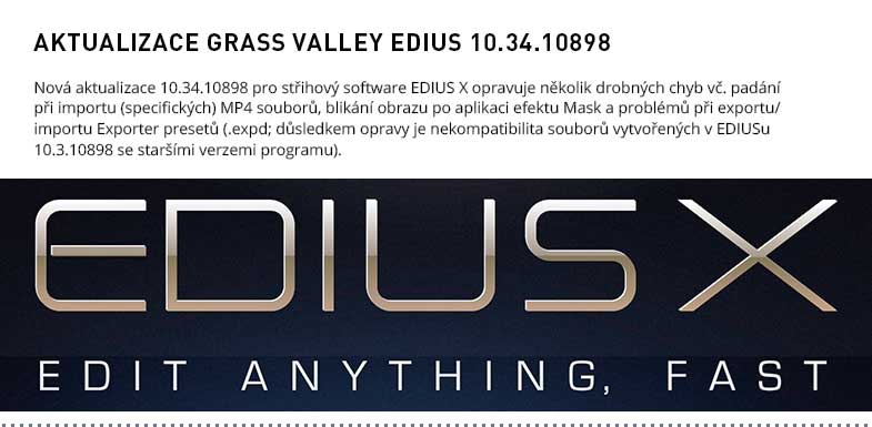 GRASS VALLEY EDIUS 10 34 10898