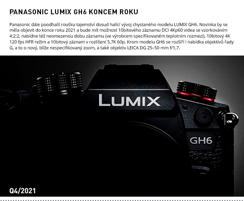 PANASONIC LUMIX GH6 KONCEM ROKU