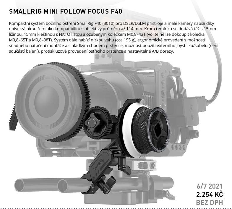 SMALLRIG MINI FOLLOW FOCUS F40