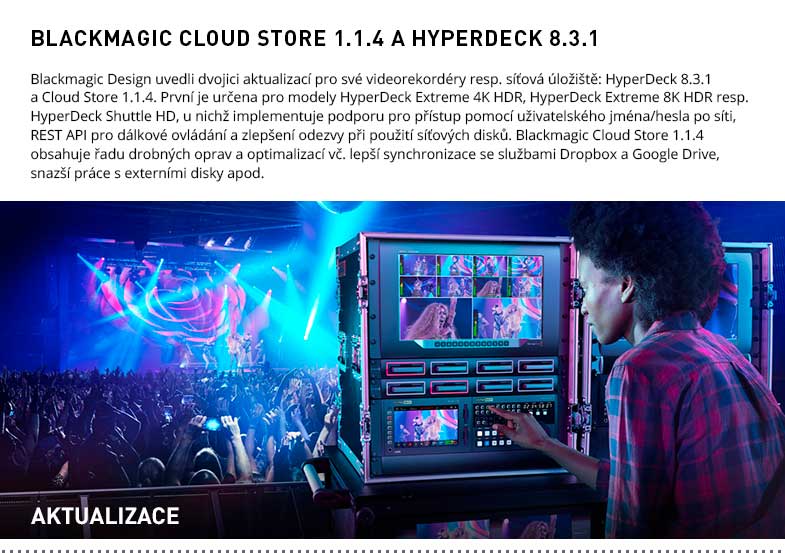 BLACKMAGIC CLOUD STORE UPDATE