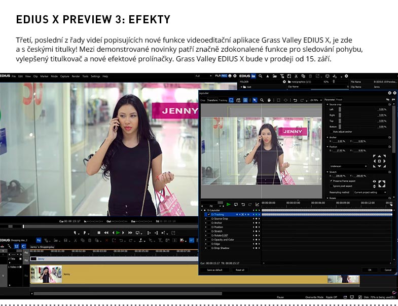 EDIUS X PREVIEW 3 EFEKTY