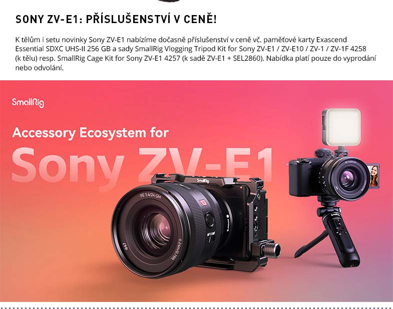 AKCE SONY ZV E1