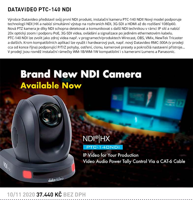 DATAVIDEO PTC-140 NDI