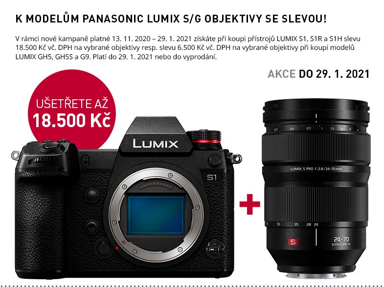 PANASONIC LUMIX S G OBJEKTIVY SE SLEVOU