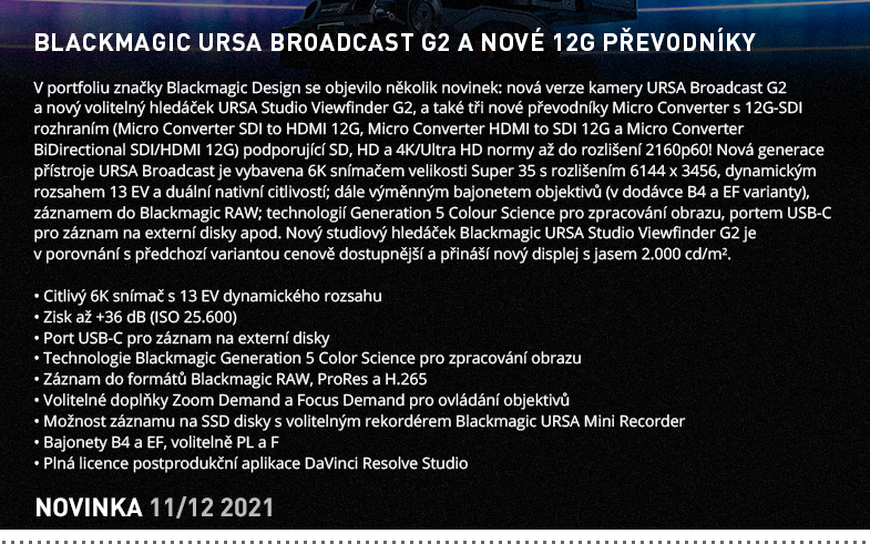 URSA BROADCAST G2