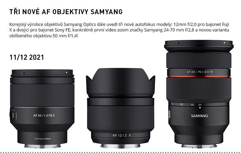 AF OBJEKTIVY SAMYANG