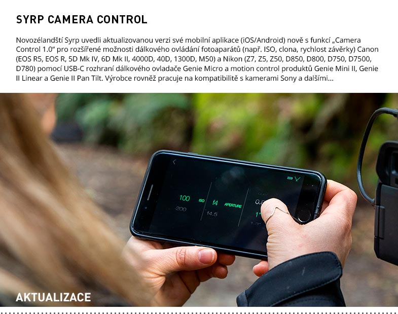 SYRP CAMERA CONTROL