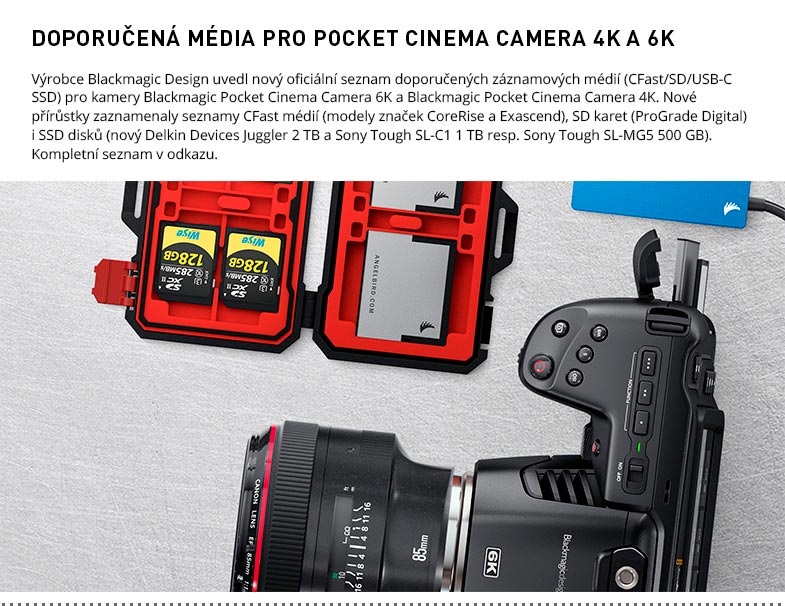 POCKET CINEMA CAMERA 4K A 6K MEDIA