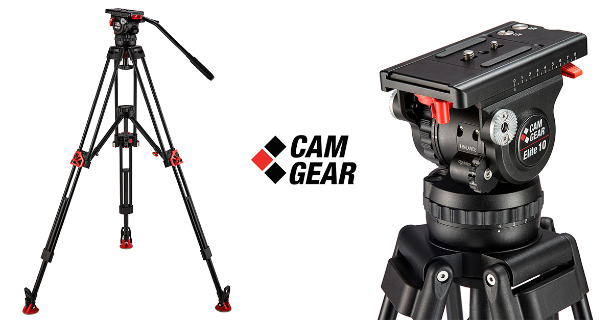 Camgear Elite 10 8 MS AL stativ tripod video fluidní hlava