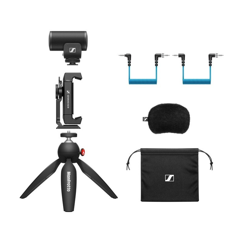 Sennheiser MKE 200 Mobile Kit: mikrofon, držák smartphonu, stativ a příslušenství
