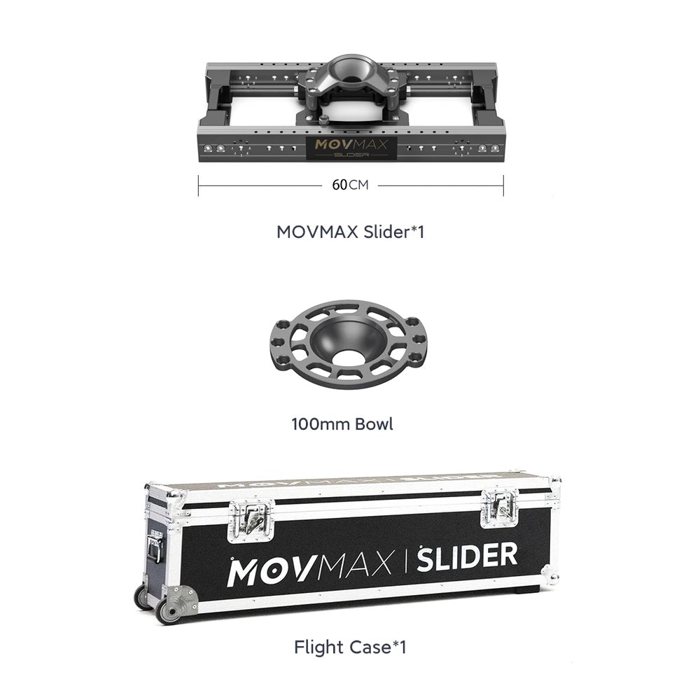 MOVMAX slider s 100mm miskou (600 mm)