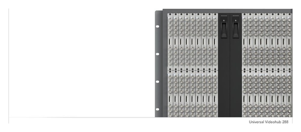Blackmagic Universal Videohub 288 – Začněte menší konfigurací a rozšiřujte ji