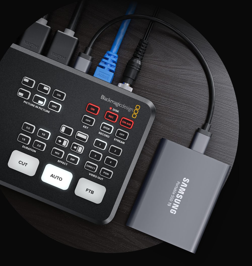 ATEM Mini Pro – Záznam na USB disky