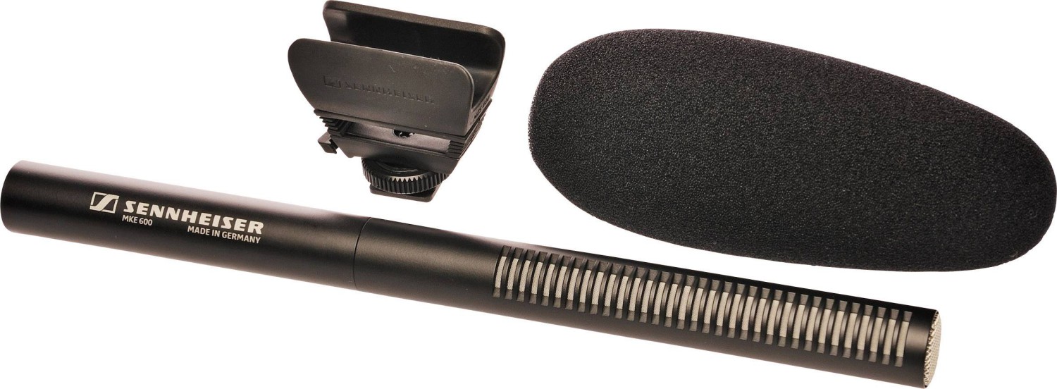 Sennheiser MKE 600 s držákem a ochranou proti větru