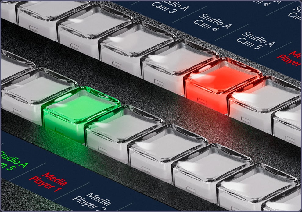 ATEM 2 M/E Advanced Panel 20 – Tlačítka zdrojů s LCD popisky