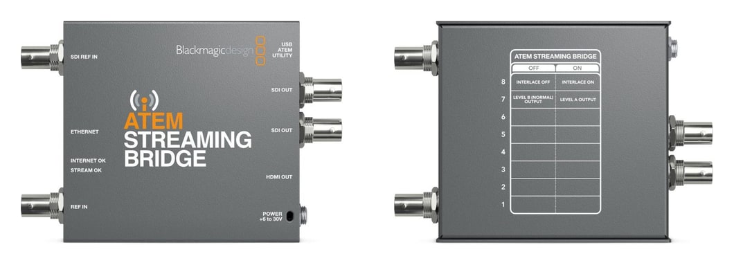 ATEM Streaming Bridge – Nastavení mini přepínači nebo přes USB-C