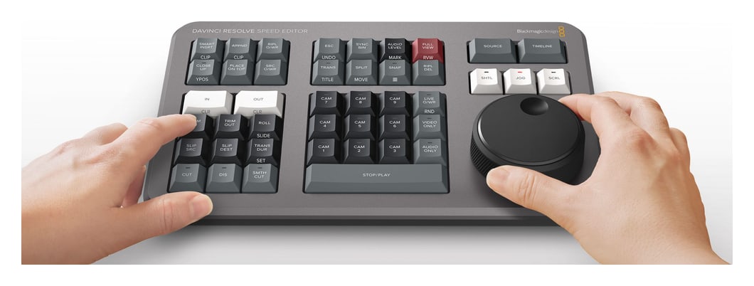 DaVinci Resolve Speed Editor – Vyhledávací kolečko pro živý trim