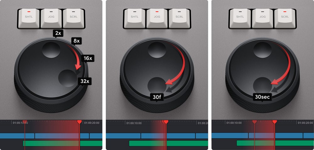DaVinci Resolve Speed Editor – Shuttle, Jog a Scroll