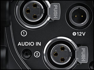 Blackmagic Pocket Cinema Camera 6K Pro – Dva vstupy mini XLR s fantomovým napájením
