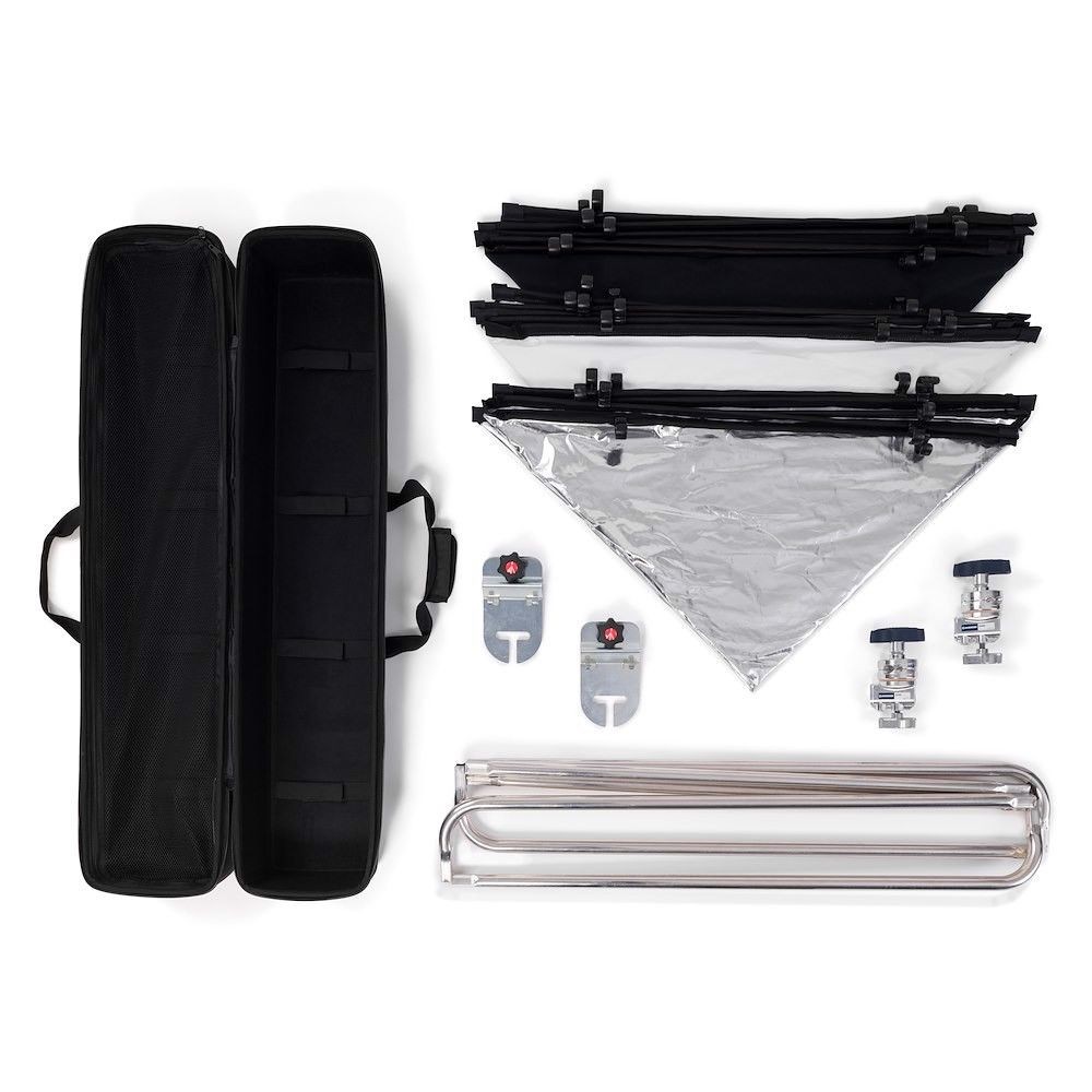 Obsah sady Manfrotto Pro Scrim Medium