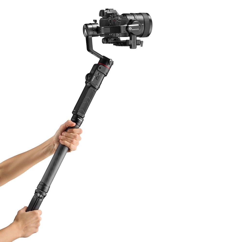 Manfrotto MVGEXT při běžném držení gimbalu