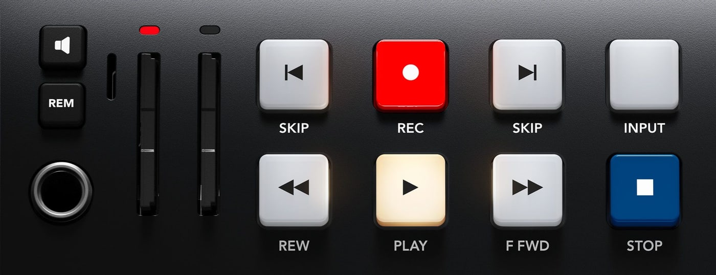 HyperDeck Studio HD Plus – Ovládání jako u vysílacích magnetoskopů