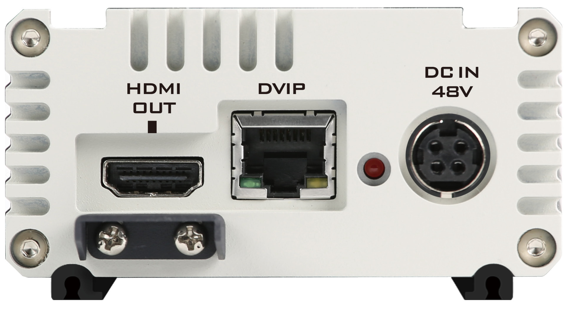 HDMI, DVIP and 48 V connections on HBT-11