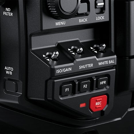 Blackmagic URSA Broadcast G2 – Ovládání po hmatu a stavový displej