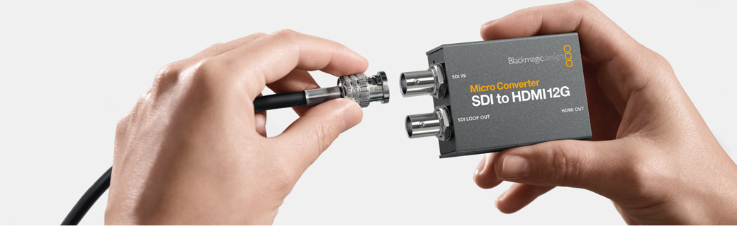 Kompaktní Blackmagic Micro Converter SDI na HDMI 12G