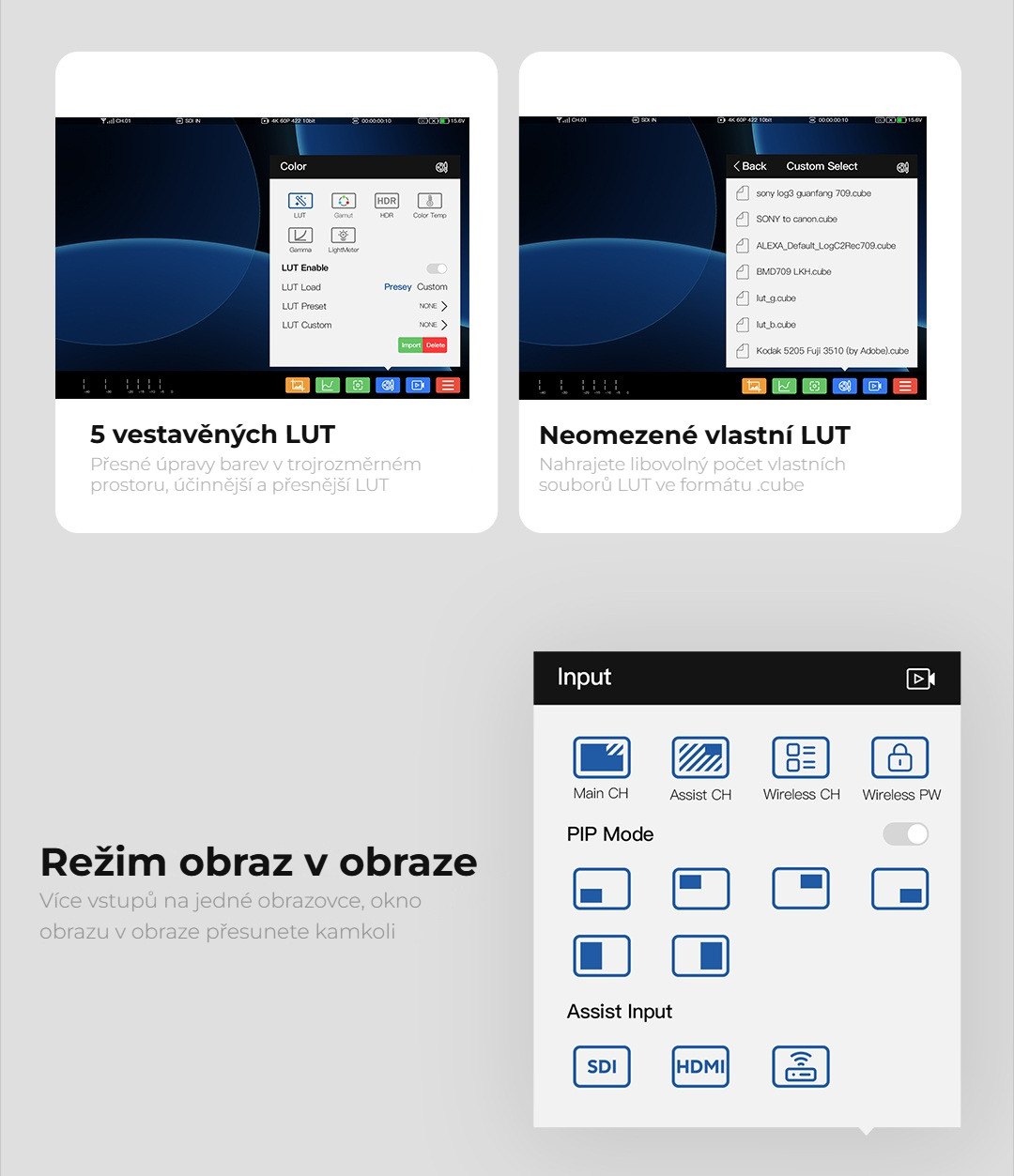 LUT a obraz v obraze
