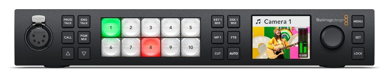 ATEM 1 M/E Constellation HD – Ovládací panel přímo na čelní straně