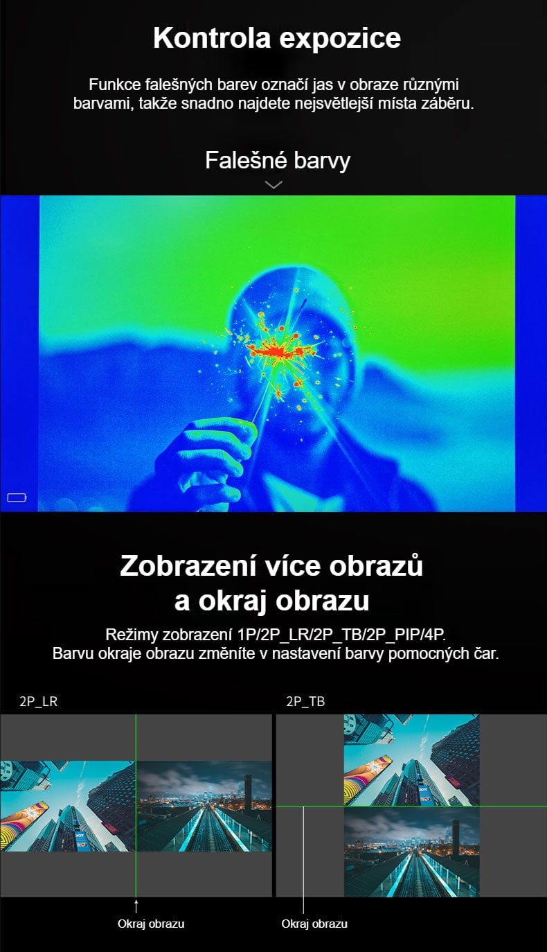 Falešné barvy a okraj obrazu