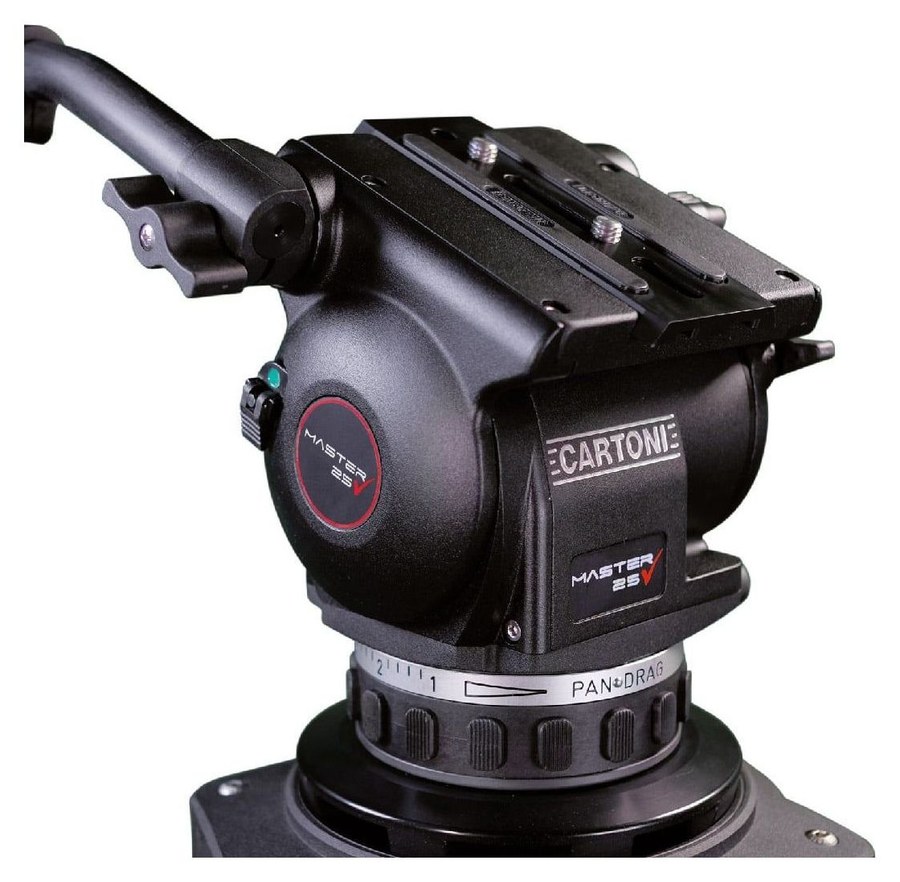 Cartoni Master 25 systém Studio 2-St ALU – Fluidní hlava Master 25