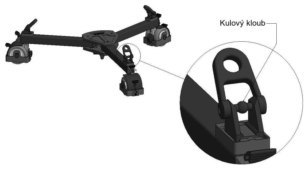 Cartoni D837 dolly Studio – Kulový kloub